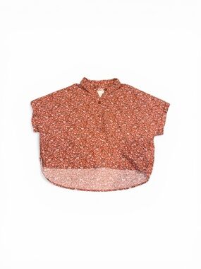 Aeropostale Floral Short-Sleeve Blouse